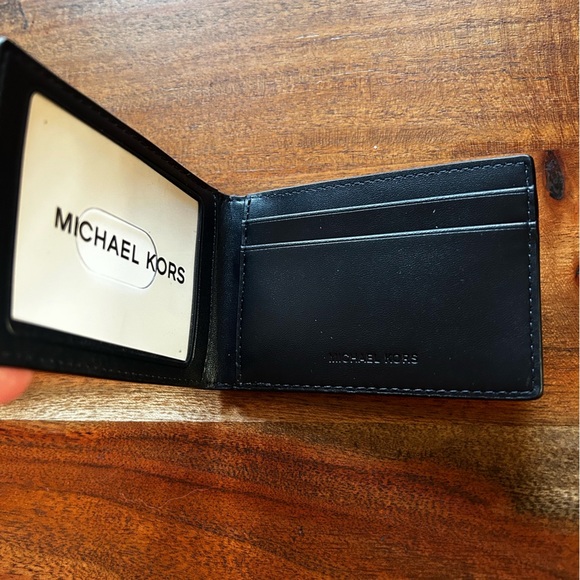 Michael Kors Blue Monogrammed Bi-fold Wallet, Brand NEW - Picture 2 of 6